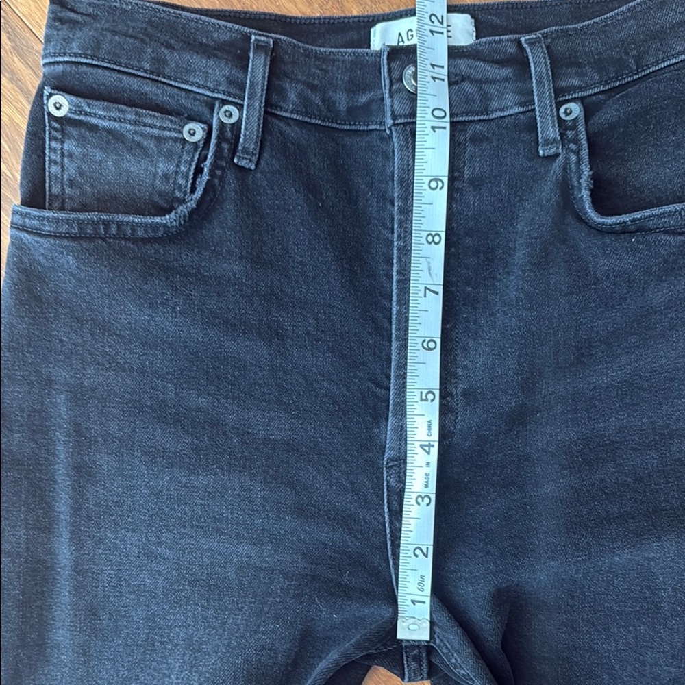 Black Agolde Riley Crop Jeans - Picture 7 of 7